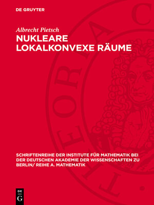 cover image of Nukleare lokalkonvexe Räume